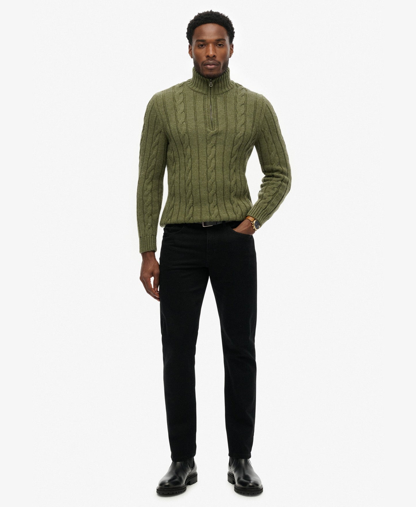 Vintage Slim Straight Jeans | Deep Black 32