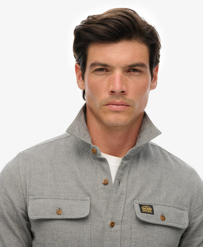 Flannel Workwear Shirt | Pearl Blue