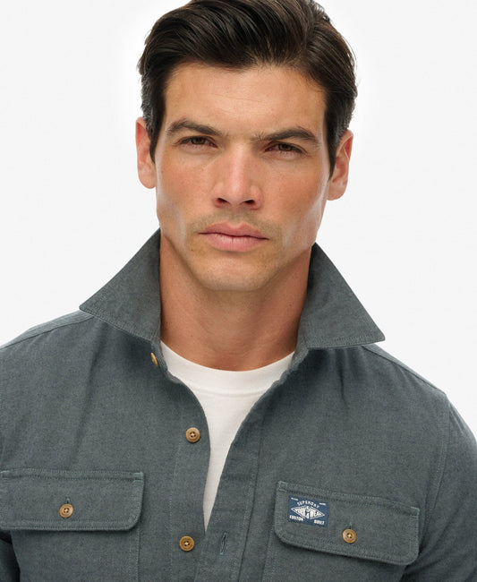Flannel Workwear Shirt | Balsam Green
