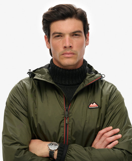 Essential Tri Windbreaker Jacket | Olive Night Green