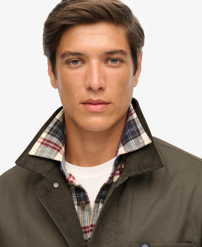 Merchant Waxed Worker Jacket | Chive Green