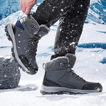 (Limited Time Event 49% OFF) Men Winter Waterproof and Cold Warm Snow Boots Orthopedic Arch Support Wide Toe Work Boots