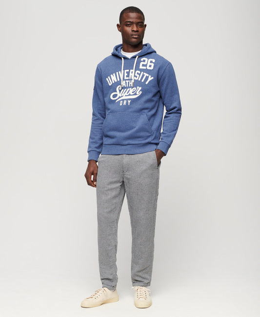 Drawstring Linen Trouser | Dark Navy/Optic