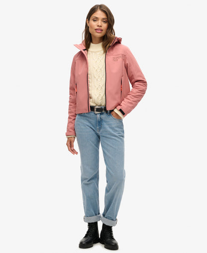 Hooded Softshell Trekker Slim Fit Jacket | Withered Rose