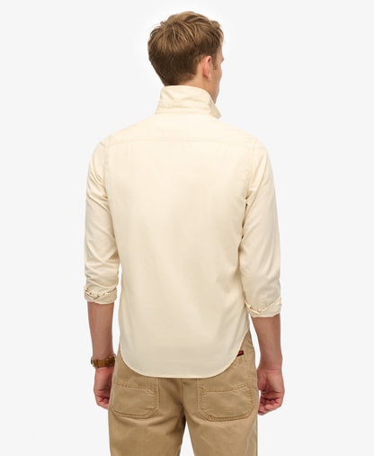 Cotton Workwear Long Sleeved Shirt | Oyster Grey