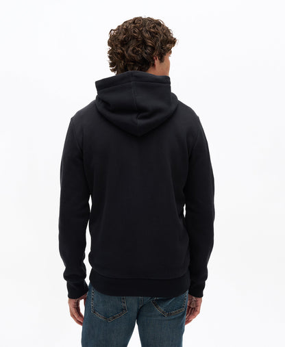 Vintage Logo Relaxed Hoodie | Jet Black