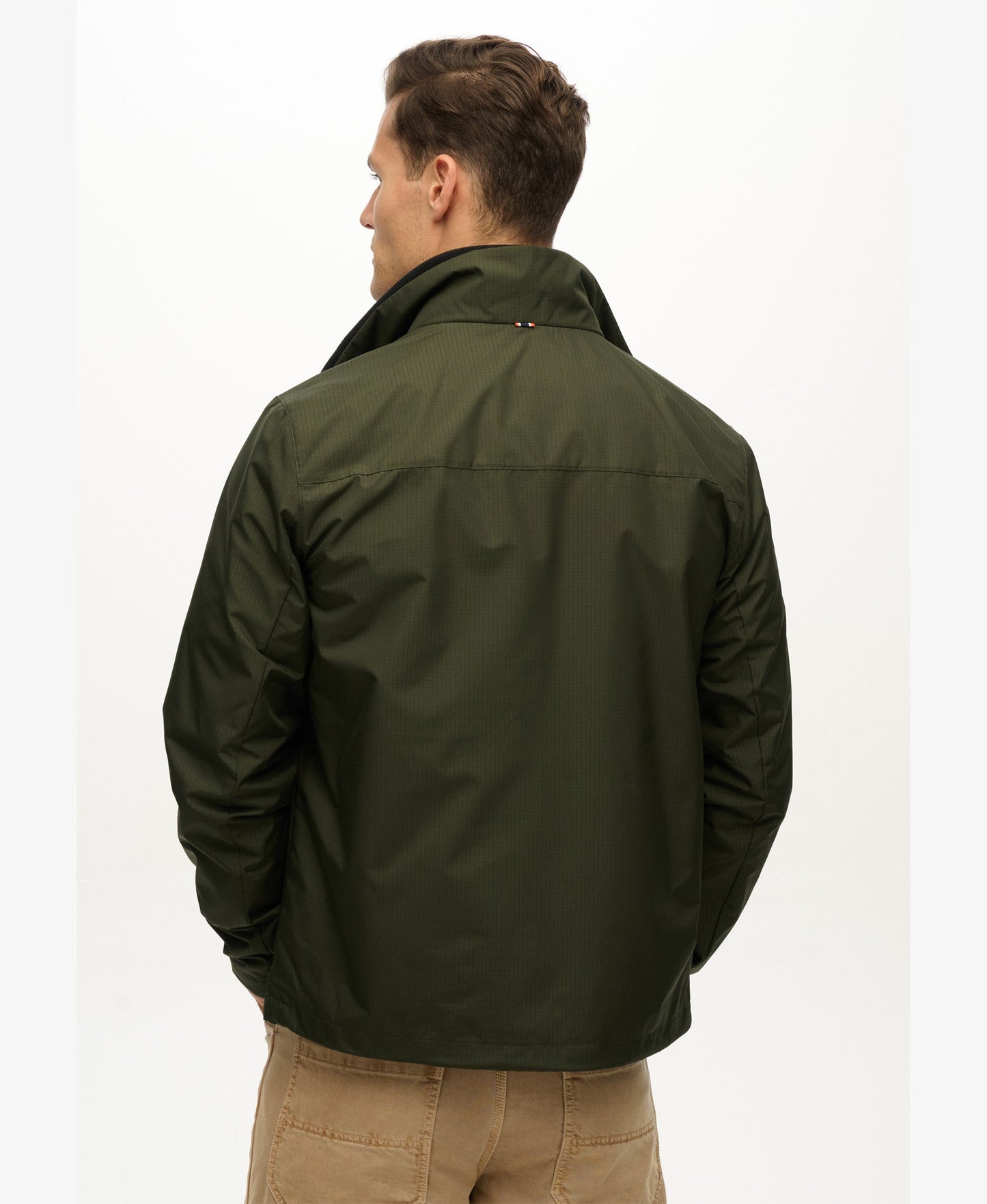 Non Hooded Logo Windbreaker | Surplus Goods Olive Green