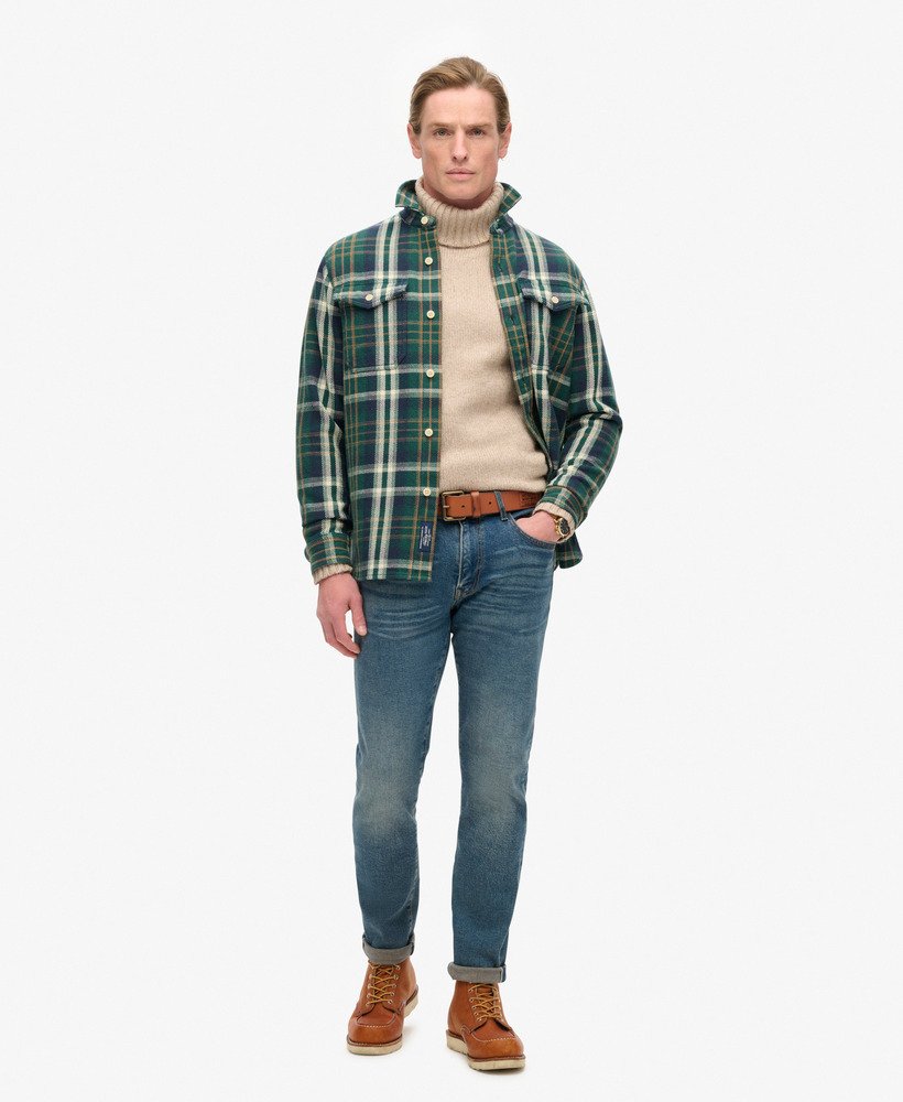 Merchant Heavy Checked Shirt | Merchant Check Green