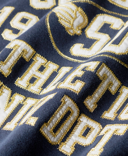 College Script Loose Sweat | Deep Indigo Navy Marle