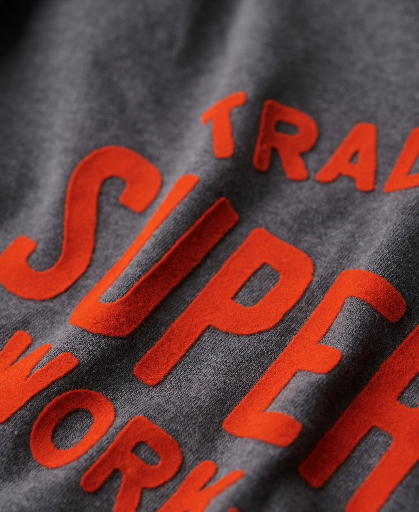 Workwear Flock Graphic T Shirt | Granite Grey Marle