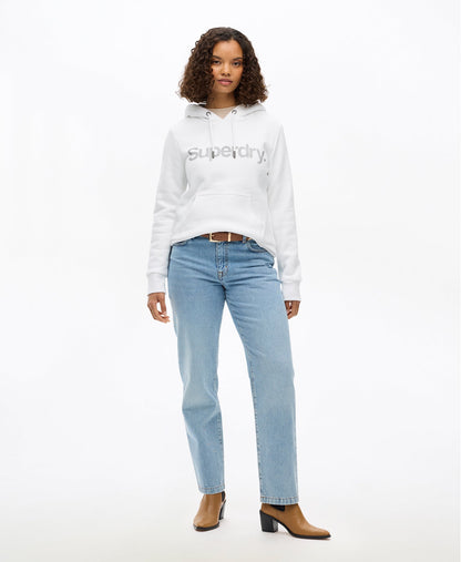 Core Logo Hoodie | White