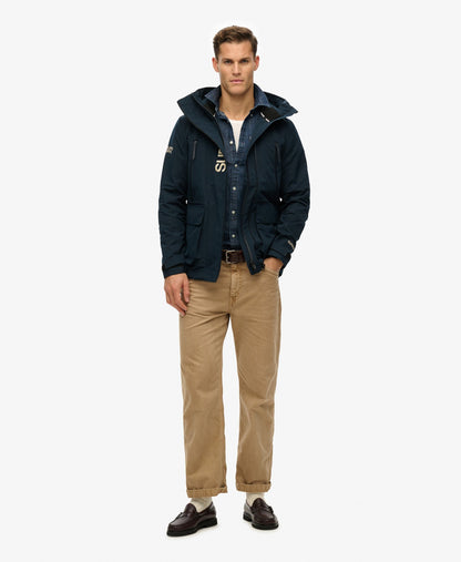 Slim Fit Hooded Ultimate Embroidered Windbreaker | Eclipse Navy