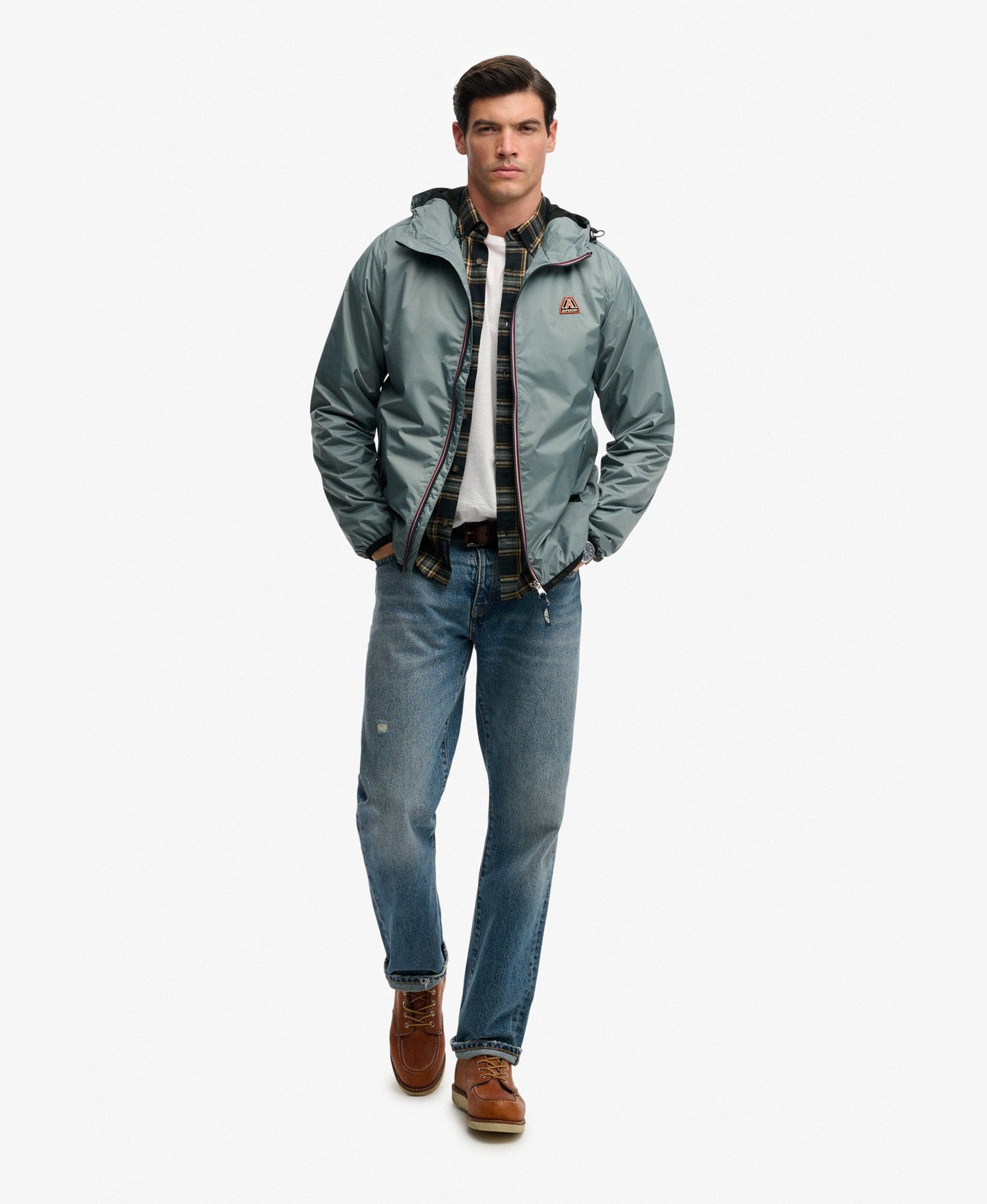 Essential Tri Windbreaker Jacket | Slate Grey