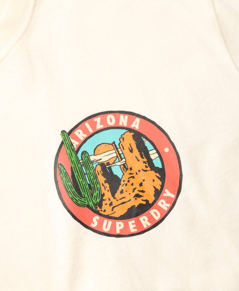Travel Postcard Chest Tshirt | Solitary Star White