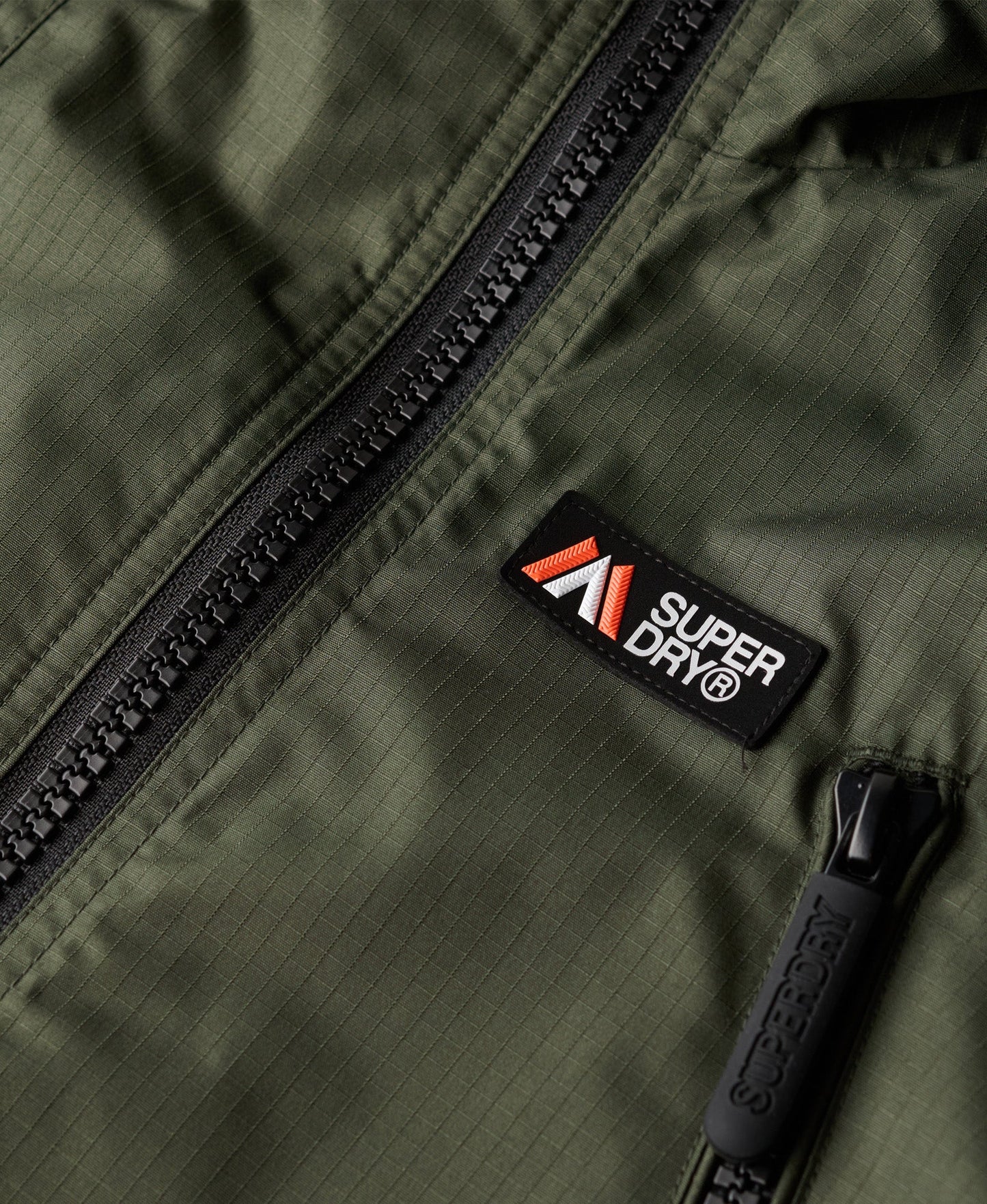 Hooded Mountain Windbreaker Jacket | Surplus Goods Olive Green
