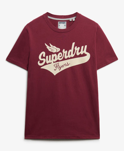 Flyers Script Tee | Port Red