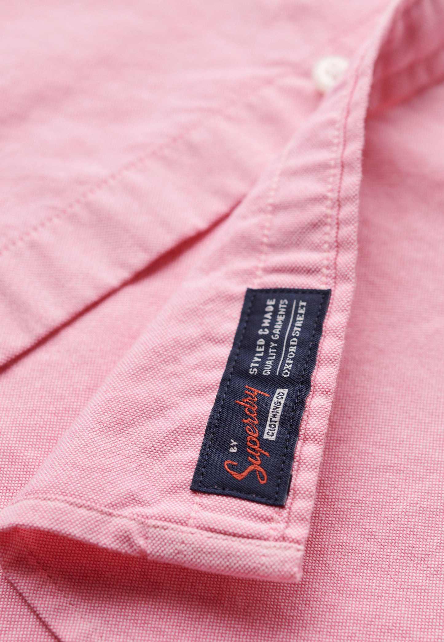 Vintage Oxford Short Sleeve Shirt | Bright Pink
