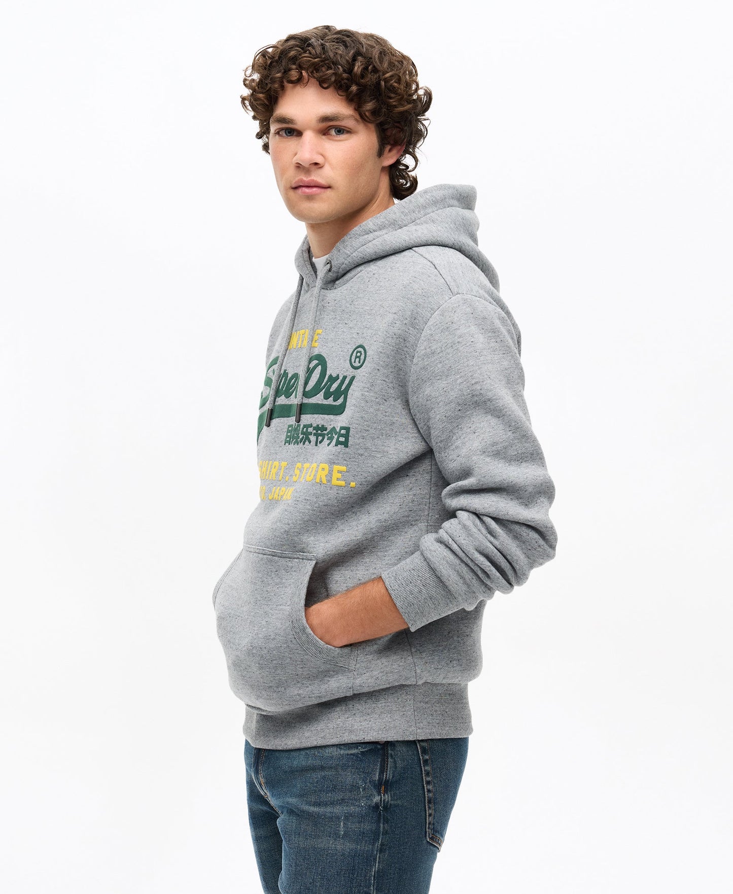 Vintage Logo Relaxed Hoodie | Flint Grey Grit