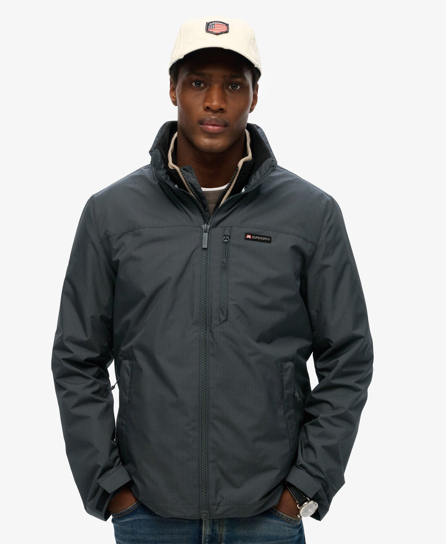 Non Hood Logo Windbreaker | Petroleum Blue