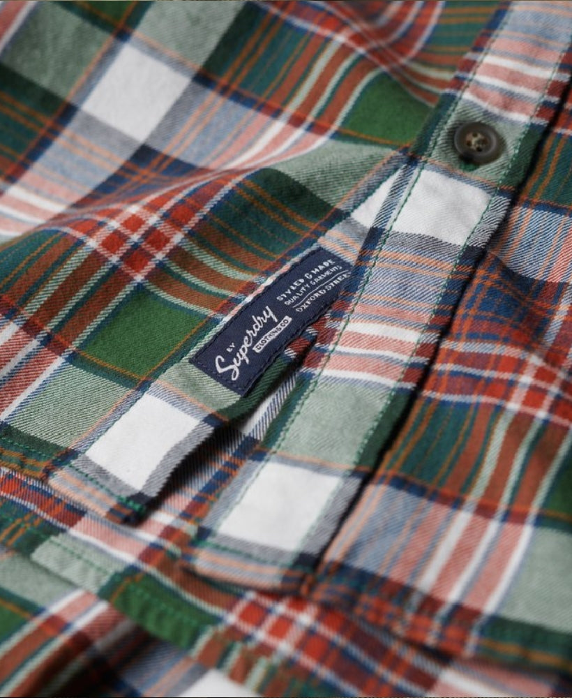 Organic Cotton Vintage Check Shirt | Upstate Check Green