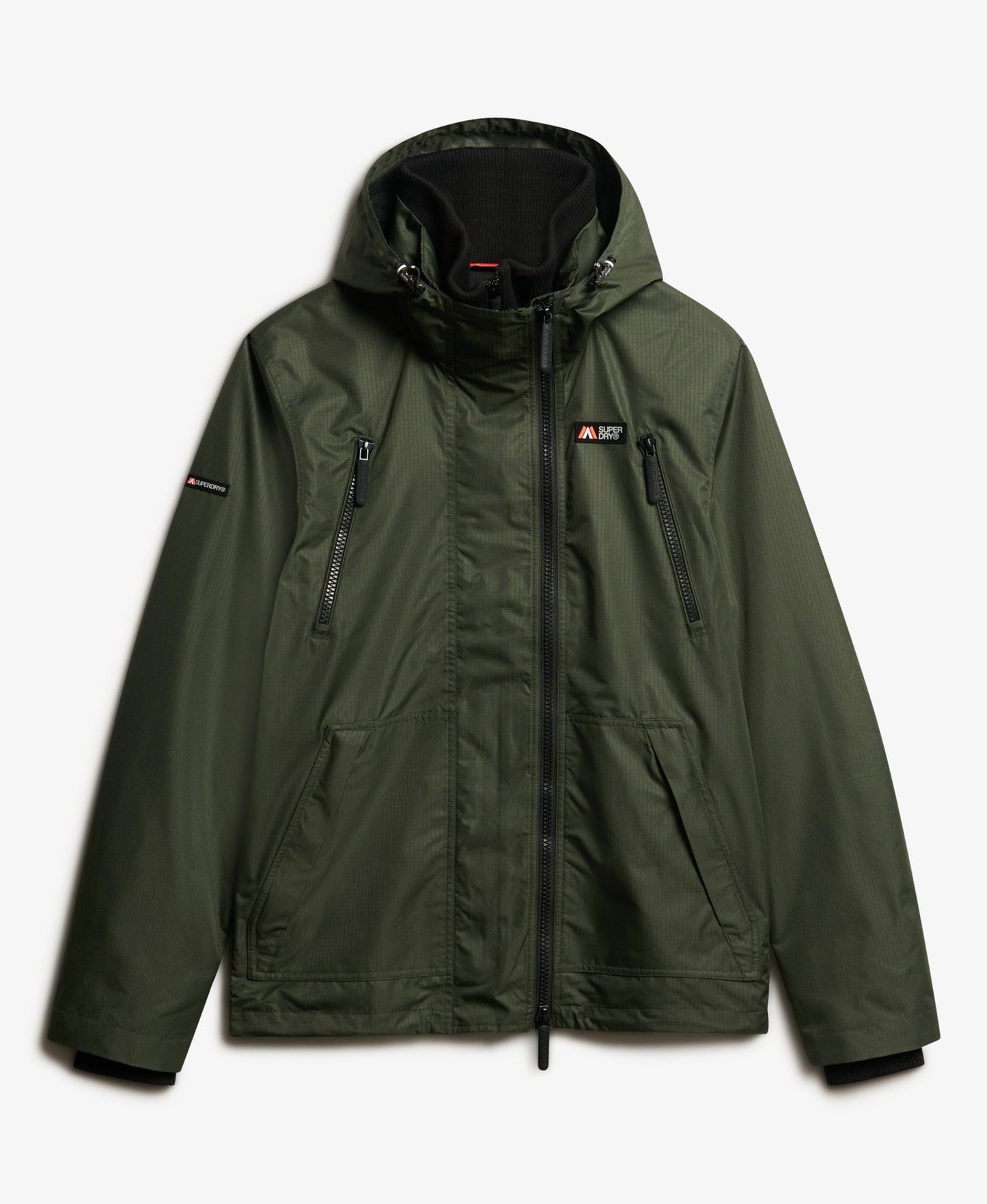 Hooded Mountain Windbreaker Jacket | Surplus Goods Olive Green