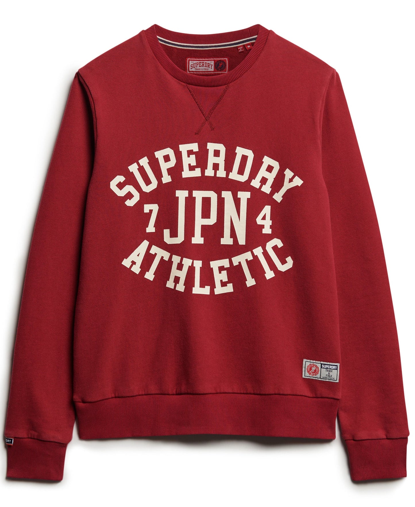 Athletic Printed Sweatshirt | Bordeaux Red
