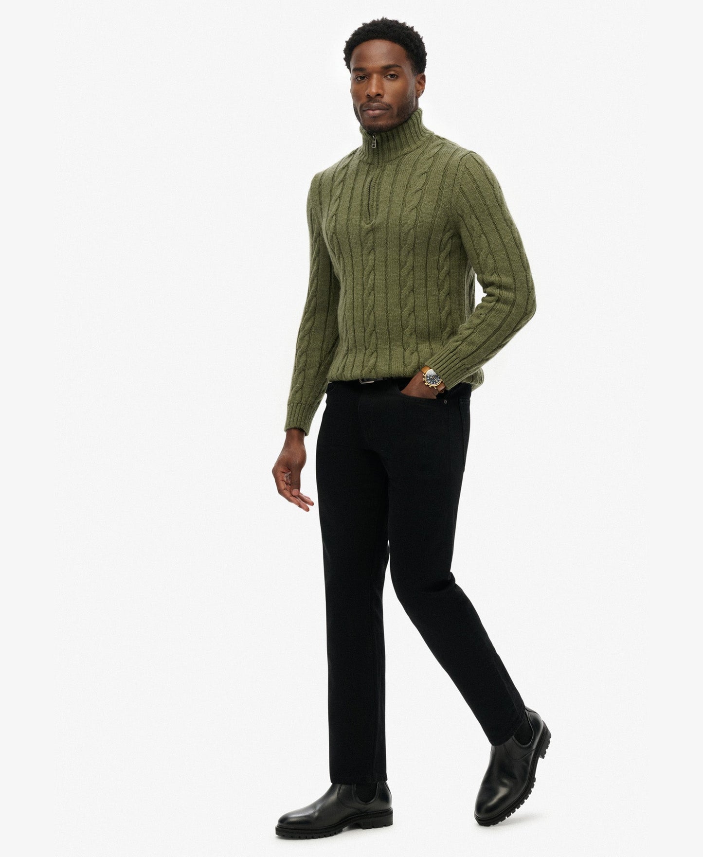 Vintage Slim Straight Jeans | Deep Black 32