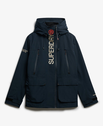 Slim Fit Hooded Ultimate Embroidered Windbreaker | Eclipse Navy