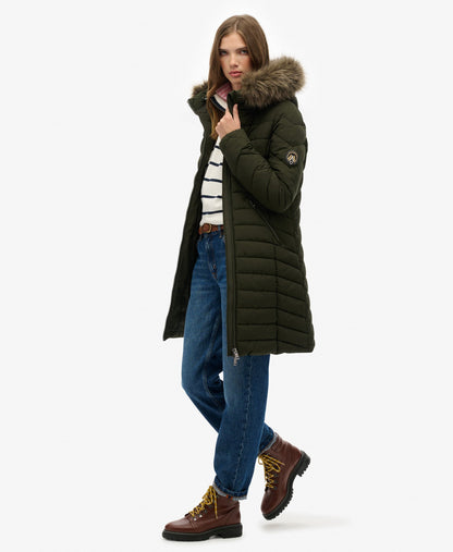 Fuji Hooded Mid Length Jacket | Surplus Goods Olive Green