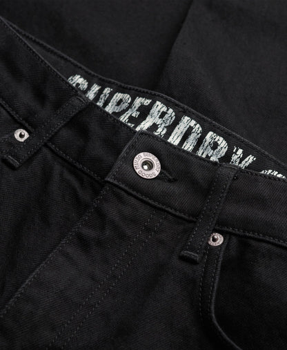 Vintage Slim Straight Jeans | Deep Black 32