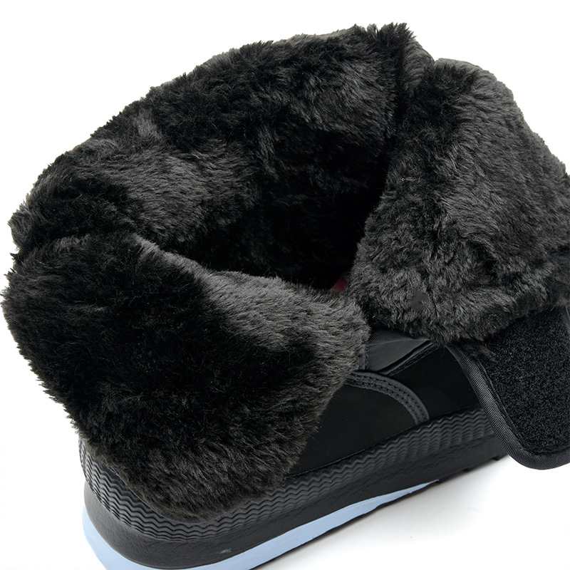 (Limited Time Sale 70%off)Men's Thick Warm Orthopedic Support Wide Toe Snow Boots Non-slip Waterproof Anti-skid Fur Lined Winter Boots