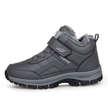 (Limited Time 49% Promotional Discount) Men's Winter Warm Orthopedic Hiking Snow Boots Waterproof Non-slip Wide Toe Arch Support Work Boots