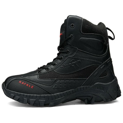 (BLACK FRIDAY SPECIAL-70%OFF)Men's  Winter Anti-Puncture Wide Toe Combat Boots Waterproof Non-Slip Orthopedic Support Work Boots