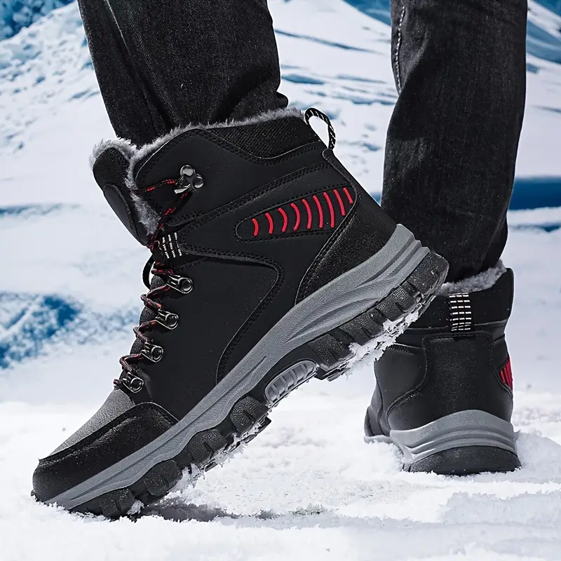 (Limited Time Event 49% OFF) Men Winter Waterproof and Cold Warm Snow Boots Orthopedic Arch Support Wide Toe Work Boots