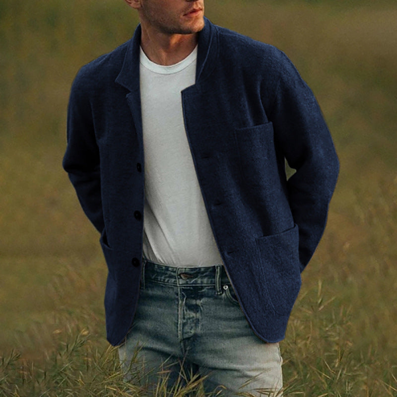 CLEARANCE SALE Men's Solid Color Fashion Jacket Coat Casual Jacket Coat