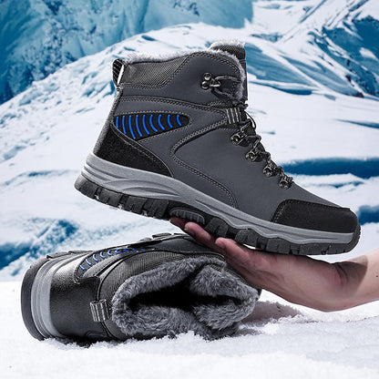 (Limited Time Event 49% OFF) Men Winter Waterproof and Cold Warm Snow Boots Orthopedic Arch Support Wide Toe Work Boots
