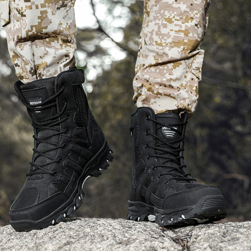(imited Time Discount 49% off) Men's Lightweight  Breathable Durable Anti-slip Hiking Boots Combat Army Boots Work Boots
