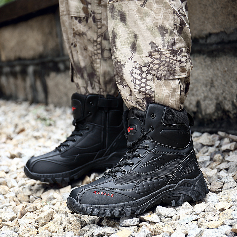 (BLACK FRIDAY SPECIAL-70%OFF)Men's  Winter Anti-Puncture Wide Toe Combat Boots Waterproof Non-Slip Orthopedic Support Work Boots
