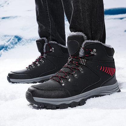 (Limited Time Event 49% OFF) Men Winter Waterproof and Cold Warm Snow Boots Orthopedic Arch Support Wide Toe Work Boots