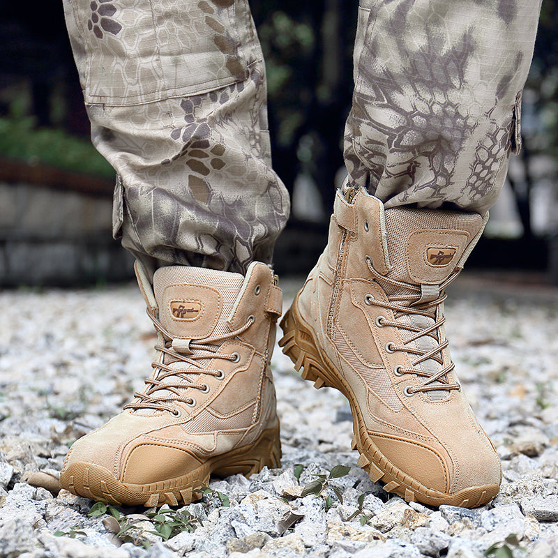 (BLACK FRIDAY SPECIAL-70%OFF)Men's  Winter Anti-Puncture Wide Toe Combat Boots Waterproof Non-Slip Orthopedic Support Work Boots