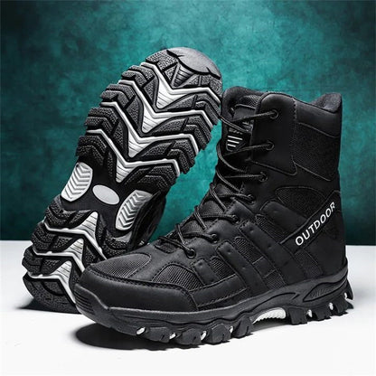 (imited Time Discount 49% off) Men's Lightweight  Breathable Durable Anti-slip Hiking Boots Combat Army Boots Work Boots