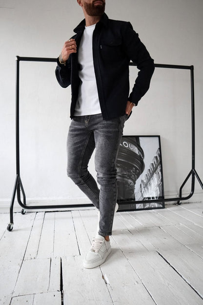 Men's Button Down Shirt Jacket (Buy 2 Free Shipping)