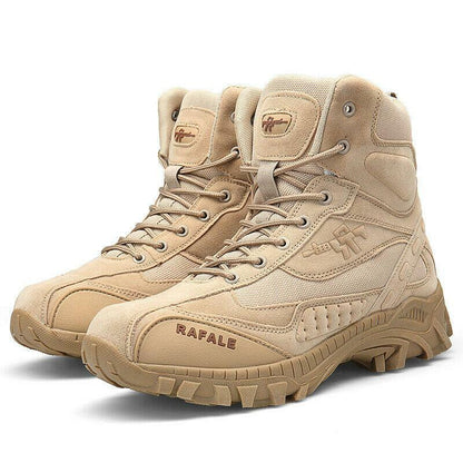 (BLACK FRIDAY SPECIAL-70%OFF)Men's  Winter Anti-Puncture Wide Toe Combat Boots Waterproof Non-Slip Orthopedic Support Work Boots