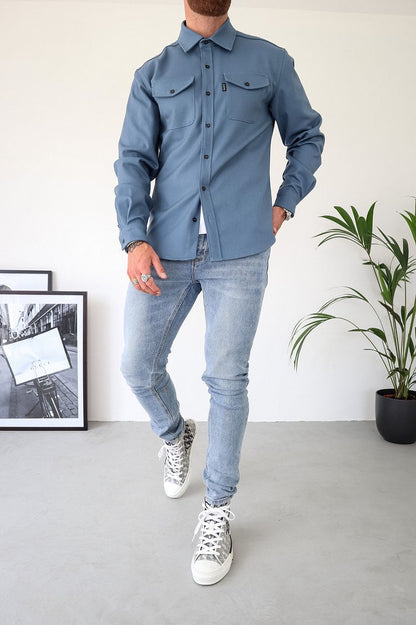 Men's Button Down Shirt Jacket (Buy 2 Free Shipping)