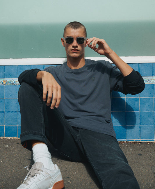 Blank Oversized Tee | Ebony