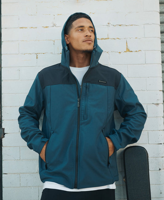 Hooded Softshell Tech Trekker | Flex Navy
