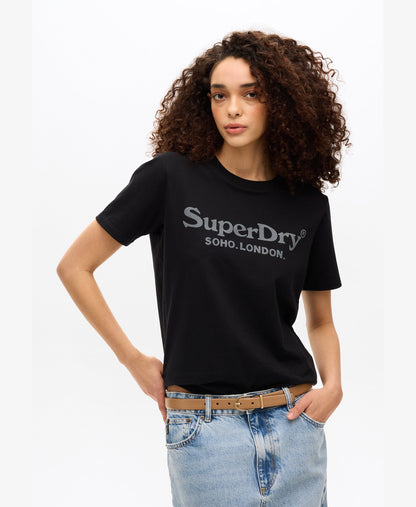 Venue Metallic Graphic Tee | Black