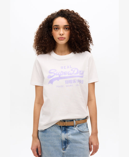Vintage Logo Relaxed Tee | Optic/Purple