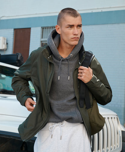 Non Hooded Logo Windbreaker | Surplus Goods Olive Green