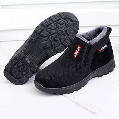 (CLEARANCE SALE 70% OFF)) Men's 2024 Winter New Waterproof And Non-Slip Slip-On Warm Cotton Shoes Correction Ankle Support Wide Toe Arch Support Sports Shoes